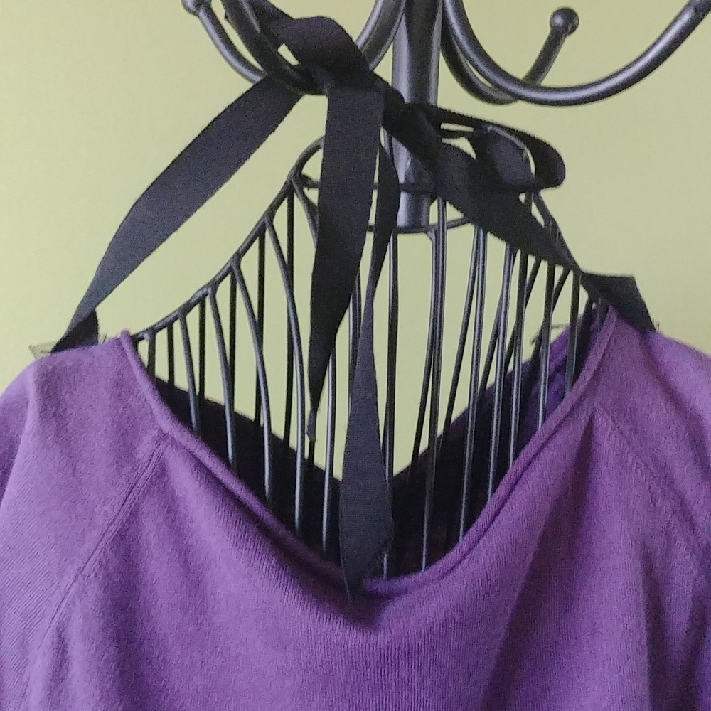 💜 Purple top with ribbon at the back, size PL - Picture 5 of 8